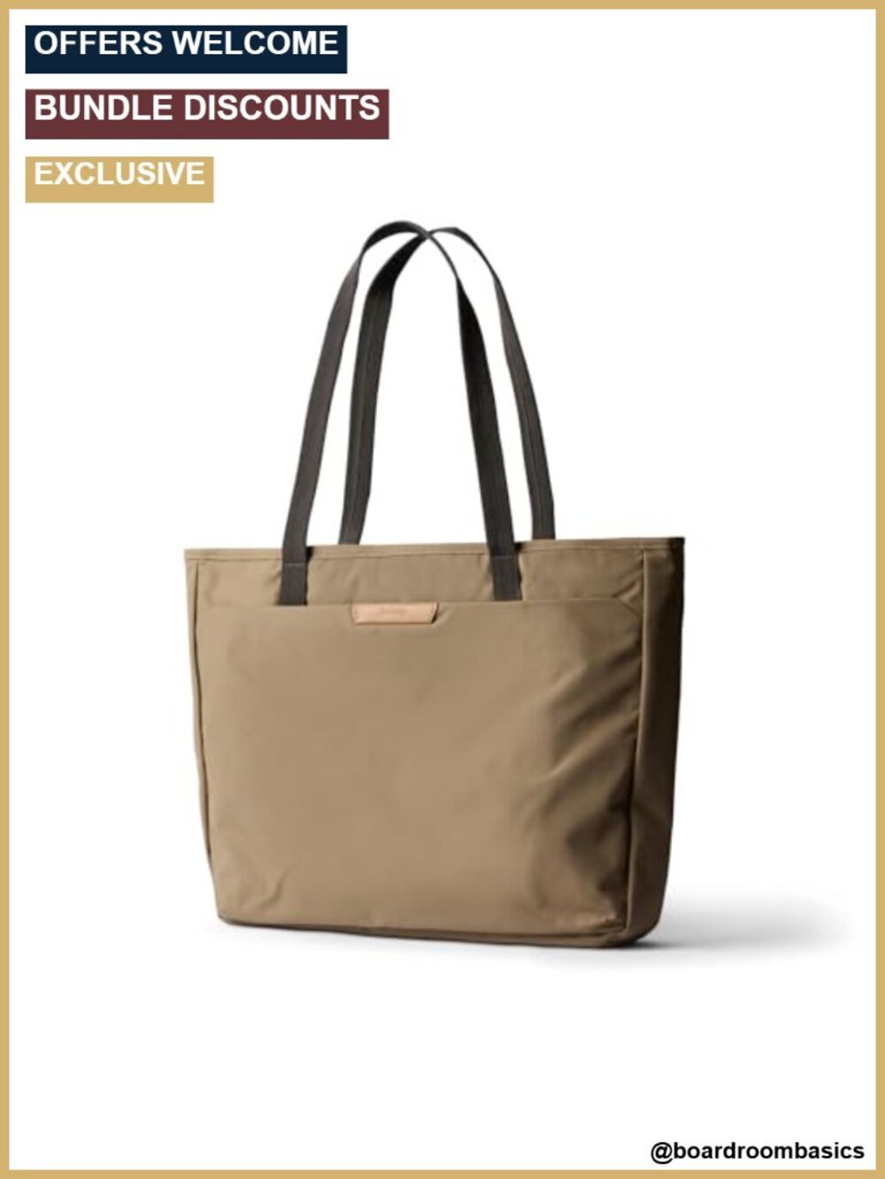 Laptop Tote Bag 15L Casual Shoulder Bag Recycled Fabric